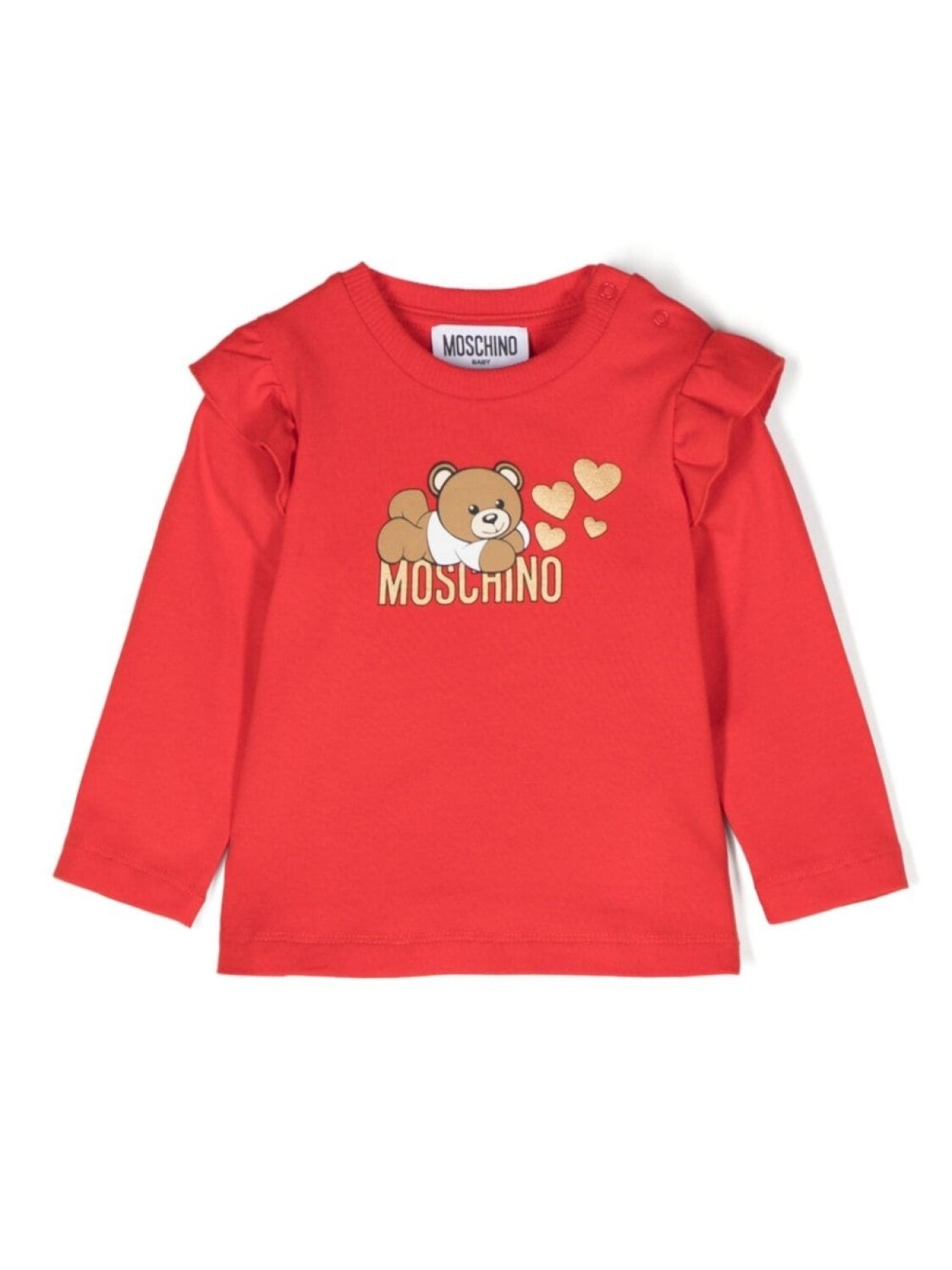 

Moschino Kids футболка с мотивом плюшевого мишки, красный