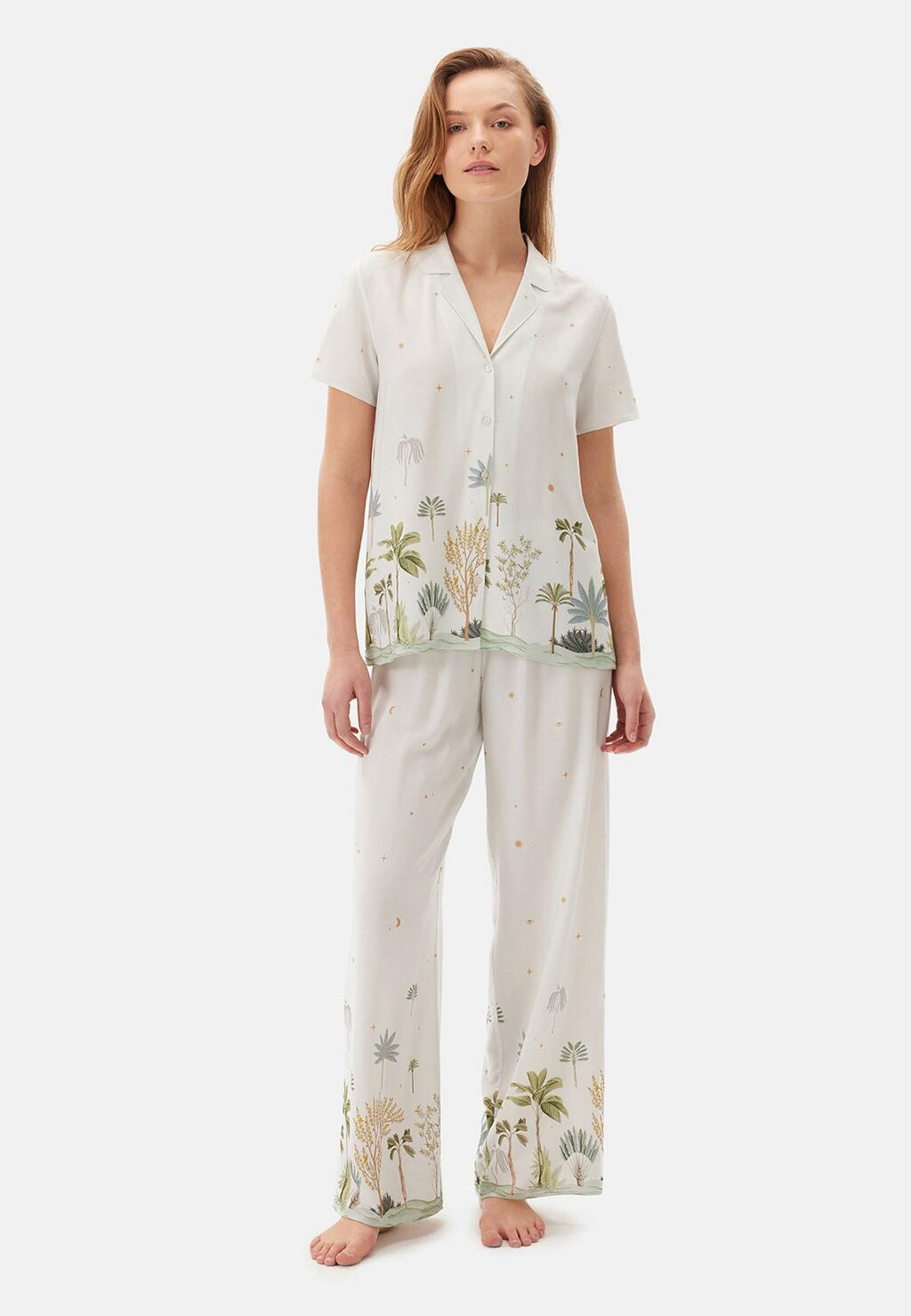 

Пижамные штаны REGULAR WAIST PALM TREE REGULAR DAGI, кремовый