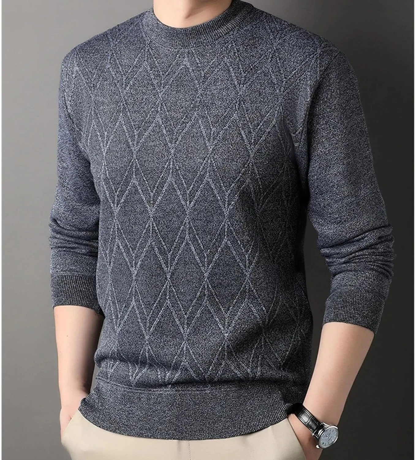 Толстовка мужская Solid Color Comfortable Casual Soft Thickened Added Velvet — фото 2