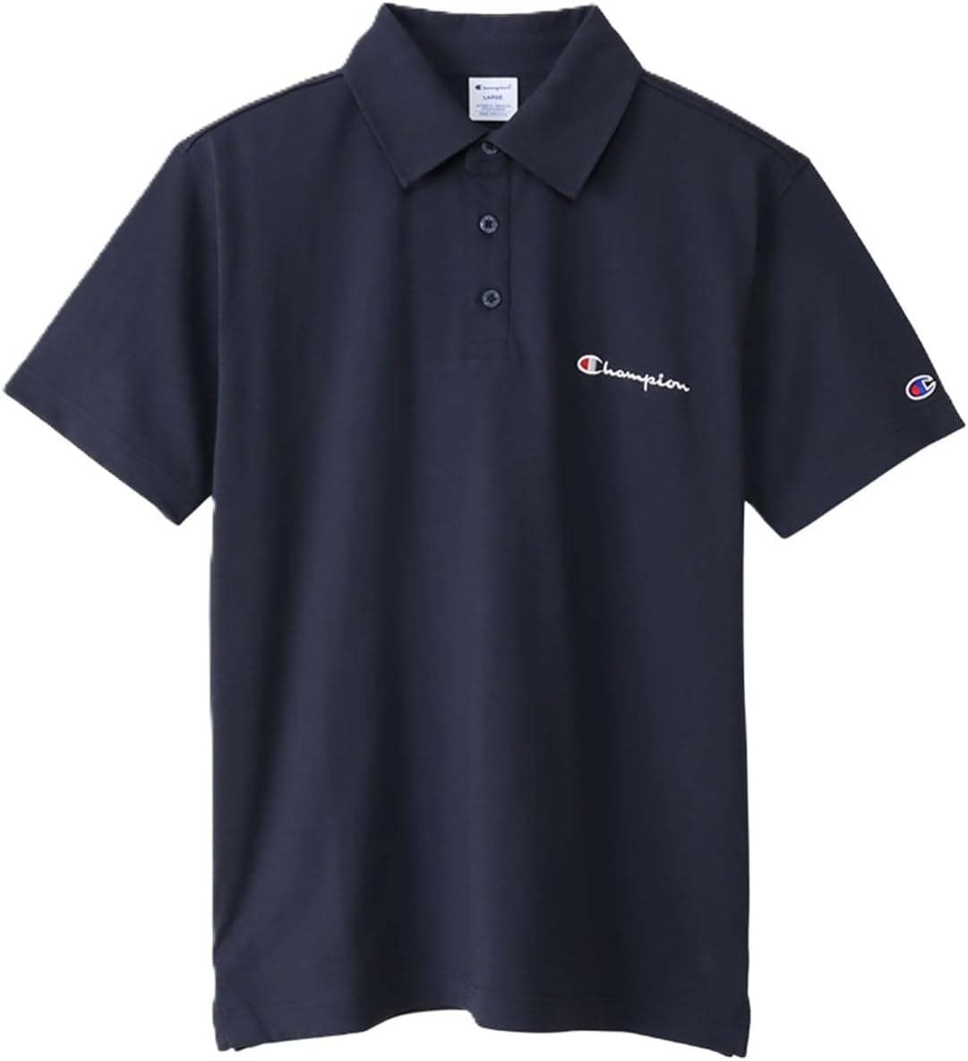 

Эксклюзивная базовая рубашка-поло Champion Amazon.co.jp с вышитым логотипом, короткий рукав, 100% хлопок, вышитый логотип, поло SHIRTC3-X361Z Мужская, темно-синий