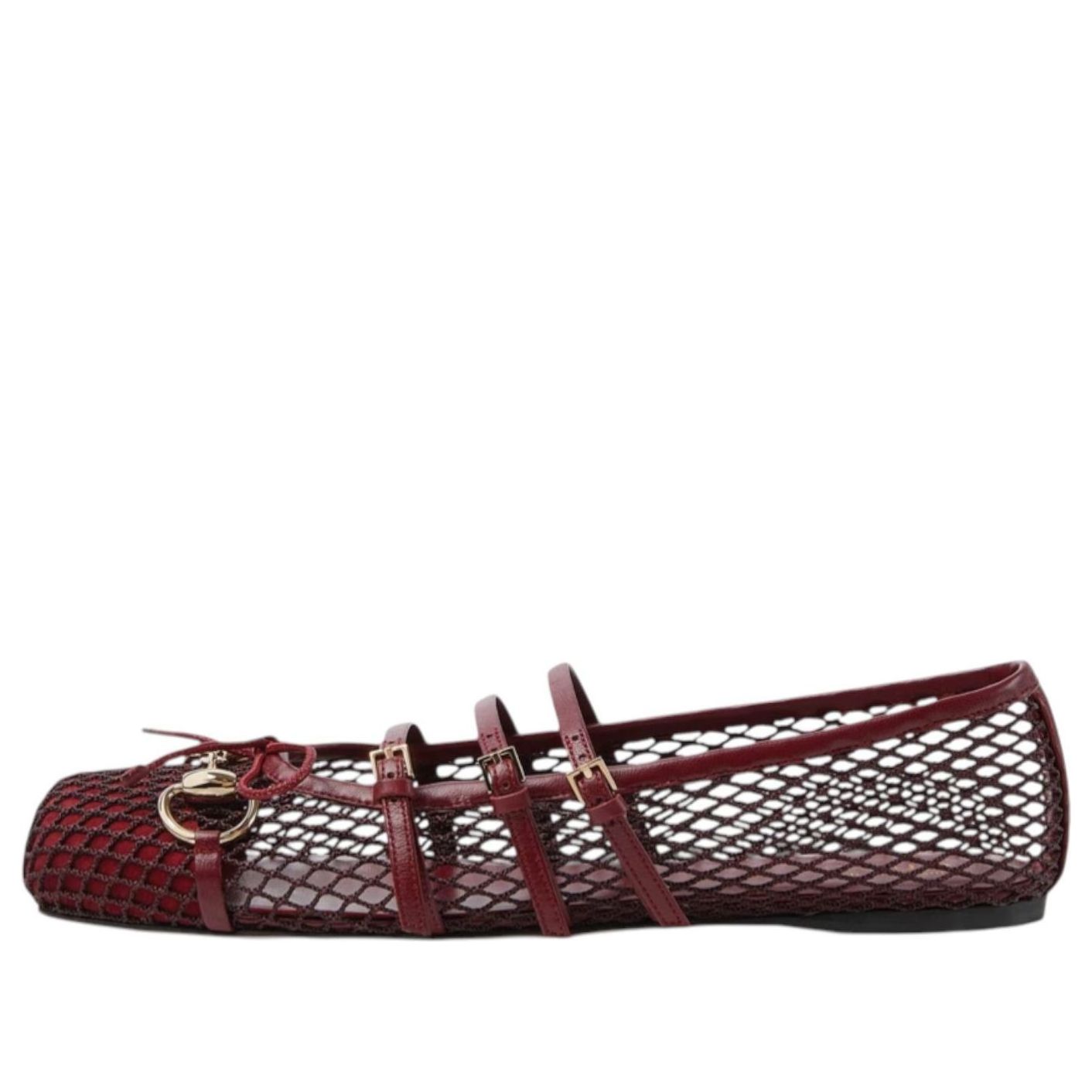Кроссовки (WMNS) Gucci Horsebit Flat Shoes 'Rosso Ancora Red Mesh'