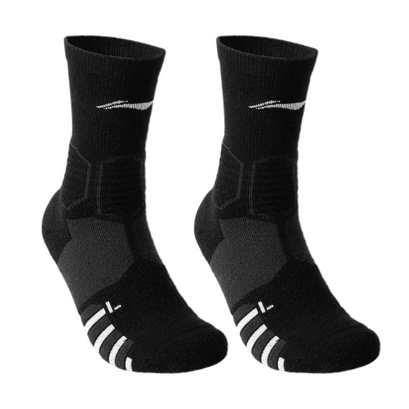 

LINING Антибактериальные и дезодорирующие беговые повседневные носки до колена Unisex Black White Combo Set