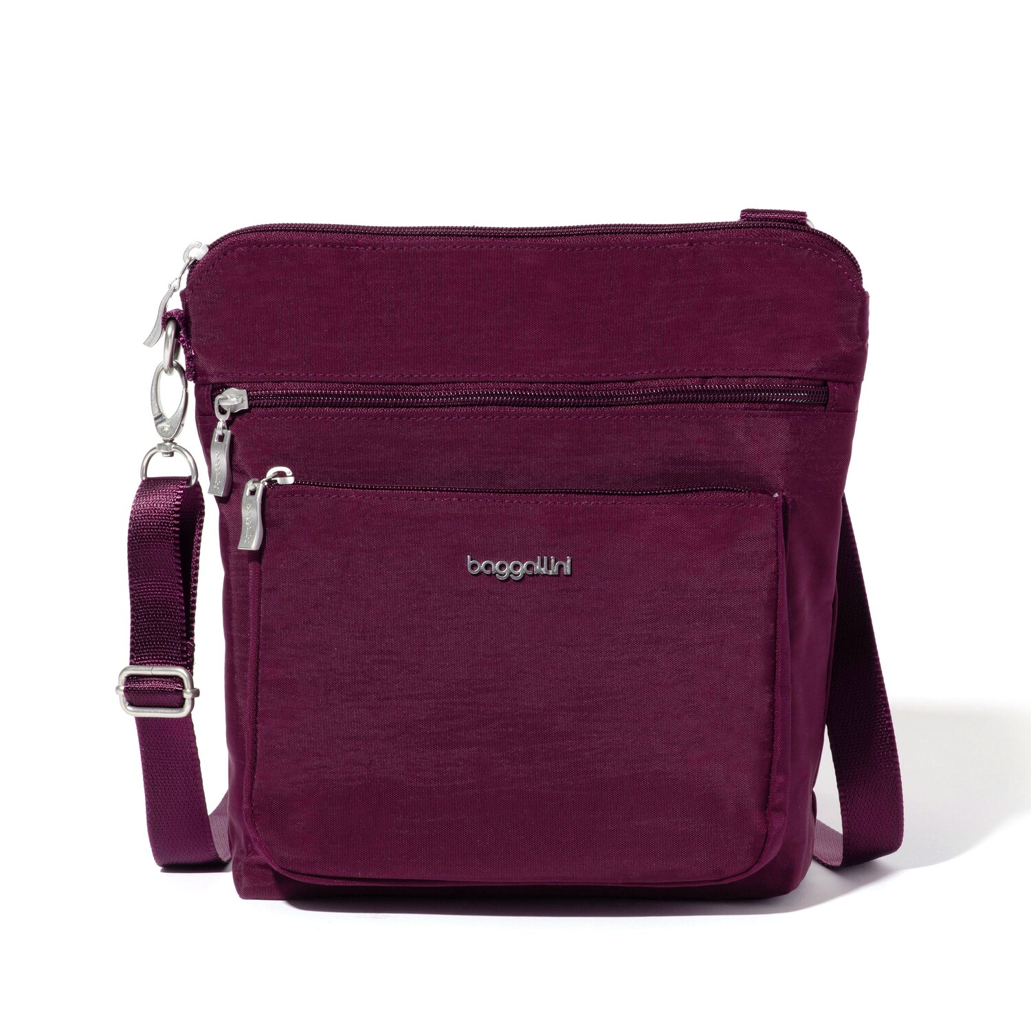

Baggallini Женская современная большая карманная сумка через плечо, цвет Mulberry