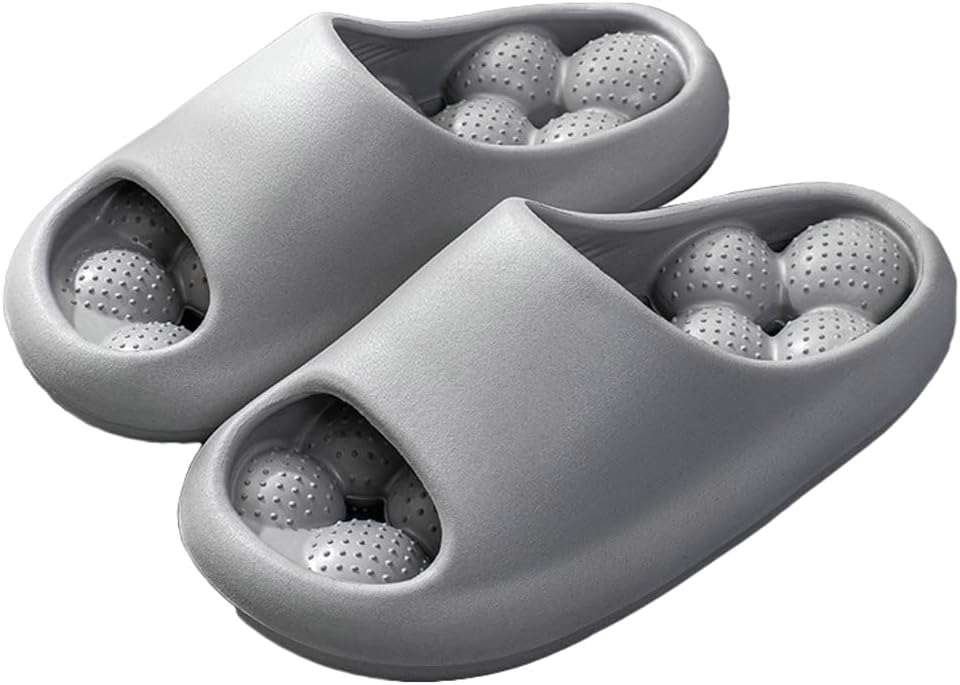 

Женские и мужские душевые сандалии Rungion с дренажными отверстиями, быстро сохнущие, с мягкой подошвой, для дома, нескользящие, серый