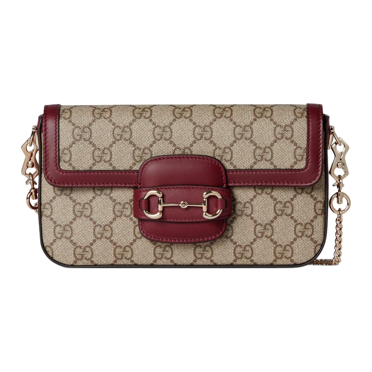 

GUCCI Миниатюрная женская плечевая сумка из лакированного холста