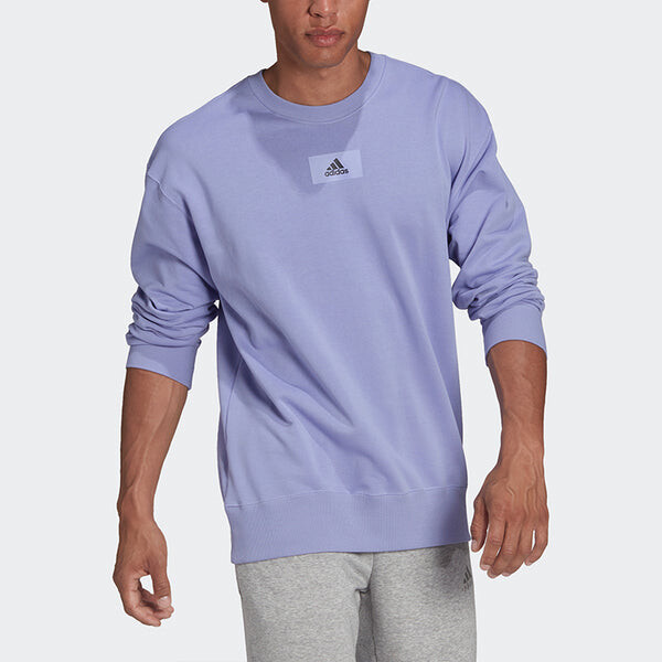 Толстовка Men's adidas Fv Swt Sports Round Neck Pullover Light Purple, фиолетовый — фото 4