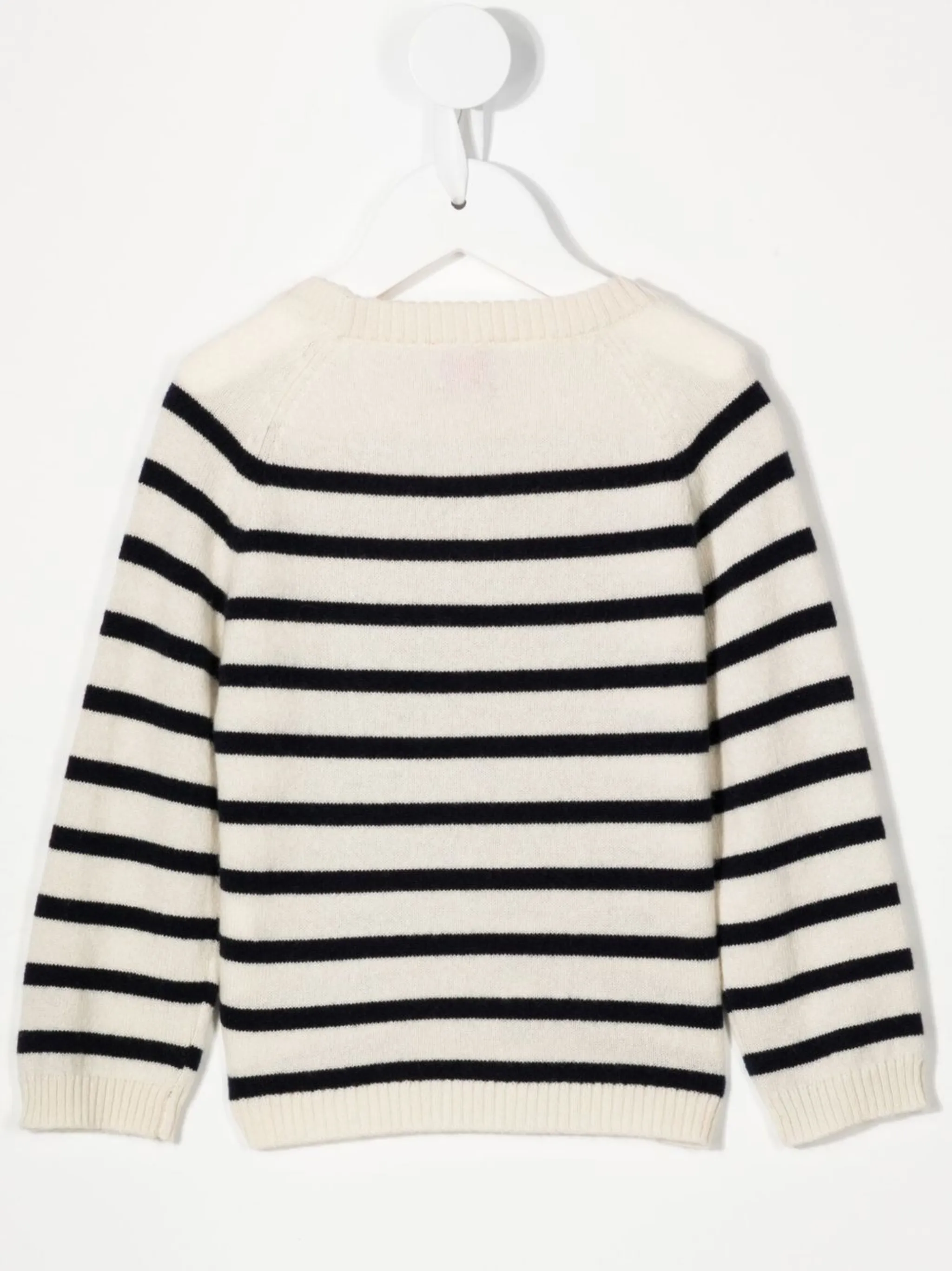 Кашемировый джемпер в полоску Cashmere In Love Kids, белый — фото 2