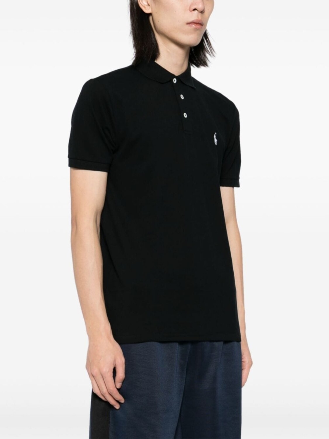 Polo Ralph Lauren рубашка поло с вышивкой Polo Pony, черный — фото 3