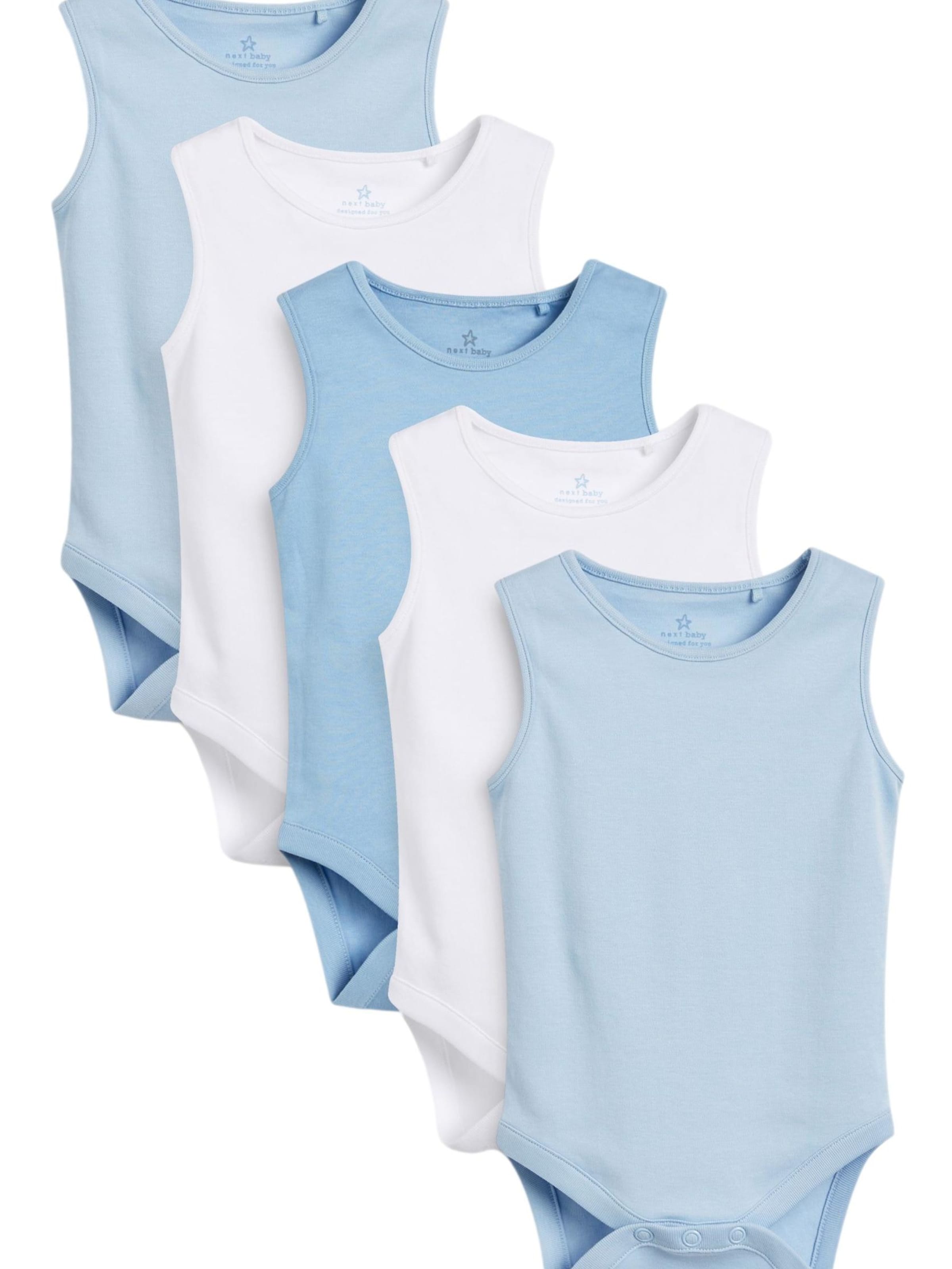 Next Комбинезон/Боди в цвете Sky Blue, Light Blue, White