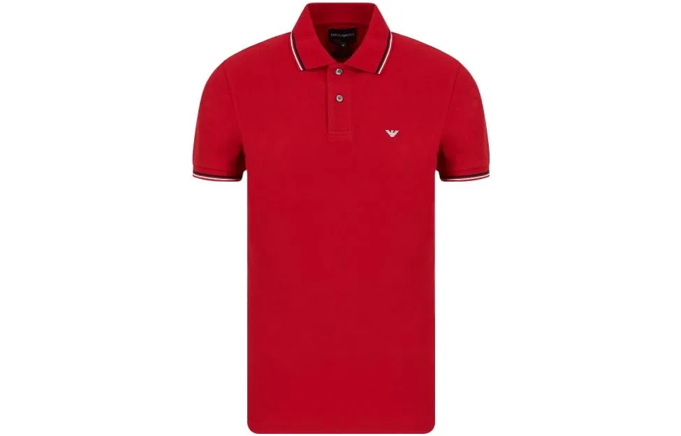 Поло мужское красное Emporio Armani