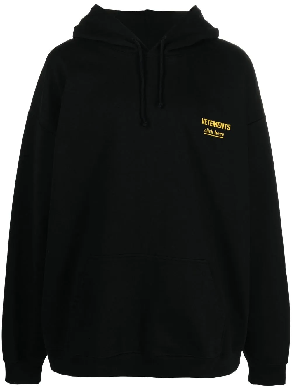 

Худи с вышитым логотипом VETEMENTS, черный