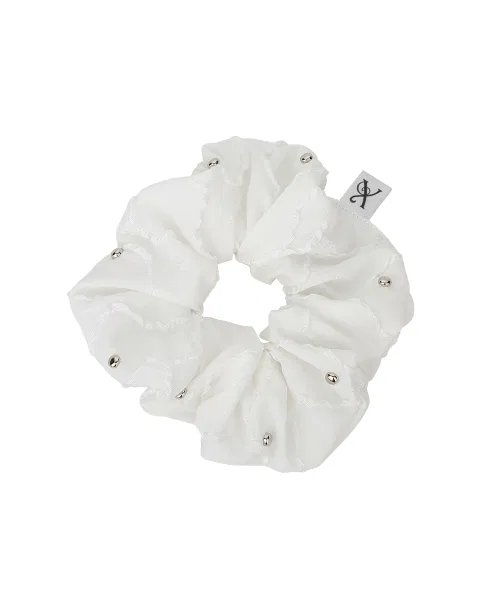 Резинка для волос STUD SCRUNCHIE, XANADU, белый — фото 3