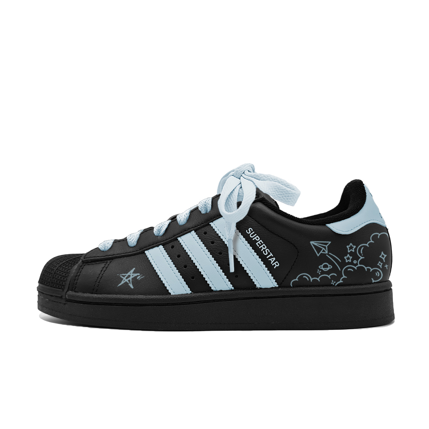 

Adidas Originals Суперстар 2 Сказочное Королевство Износостойкие Лоу-топы для скейтбординга Унисекс Синий - Синий, цвет Blue