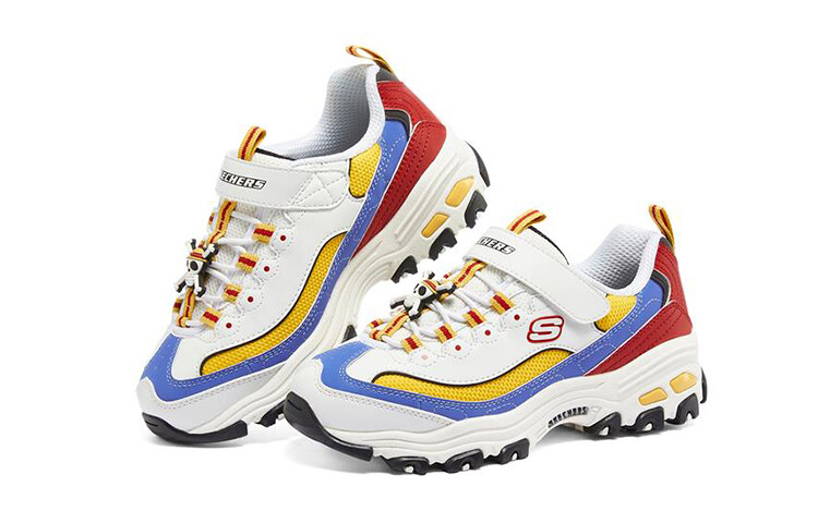 Кроссовки детские серии D"LITES GS Low-top Белый/Красный/Желтый/Синий Skechers — фото 3