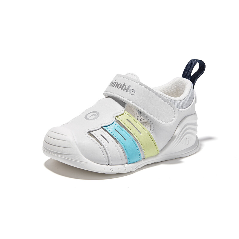 

Обувь для малышей, кроссовки Ginoble, цвет White/Jelly Green/Blue/Grey