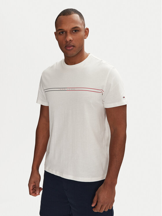 

Облегающая футболка Entry Graphic DM0DM20779 Tommy Jeans, белый