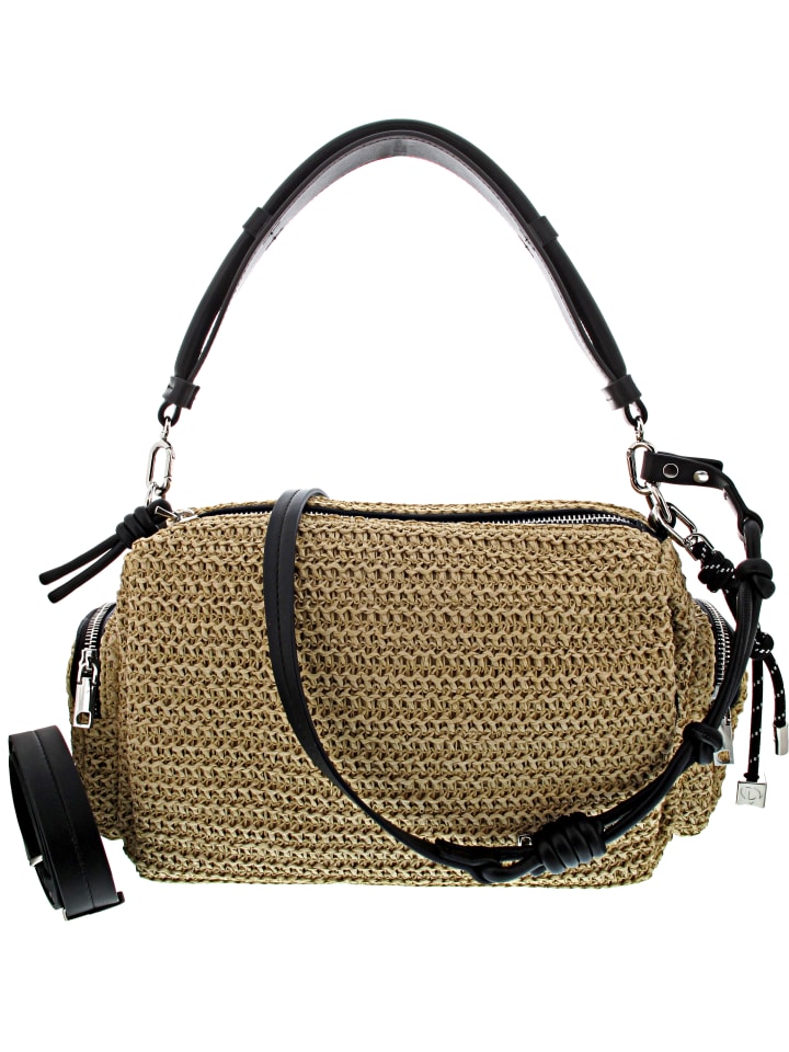 

Desigual Сумка Habana из рафии с половинным логотипом, бежевая