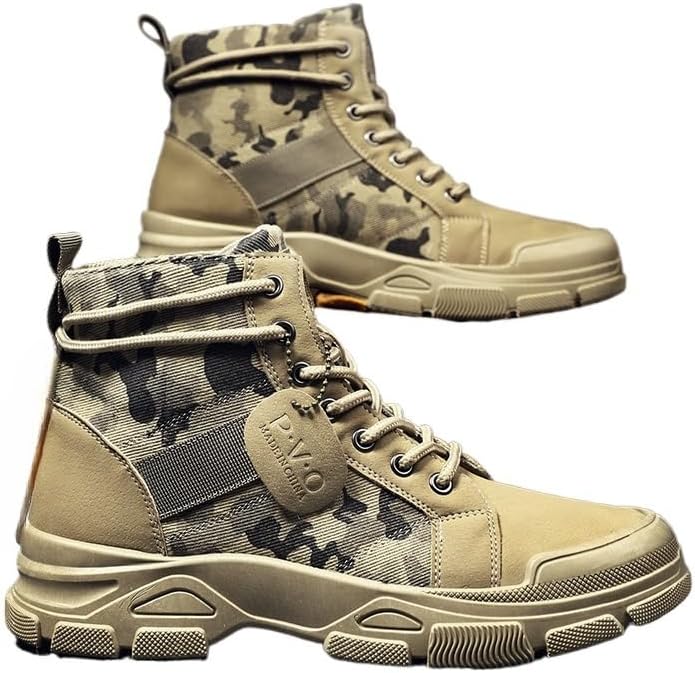 

Мужские водонепроницаемые походные ботинки выше щиколотки, легкая обувь для треккинга и прогулок на природе Hhhchpm, хаки