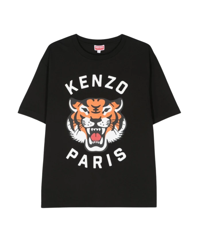 

Футболка с логотипом в виде головы тигра Kenzo, черный