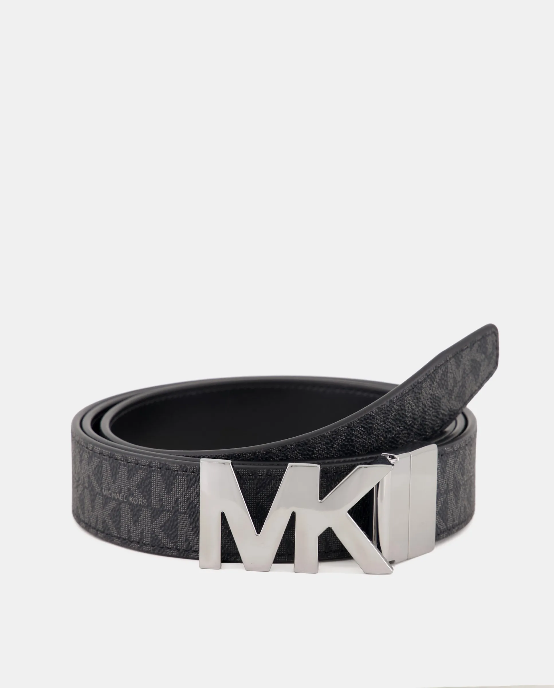 

Мужской ремень с реверсивной пряжкой и логотипом Michael Kors, черный