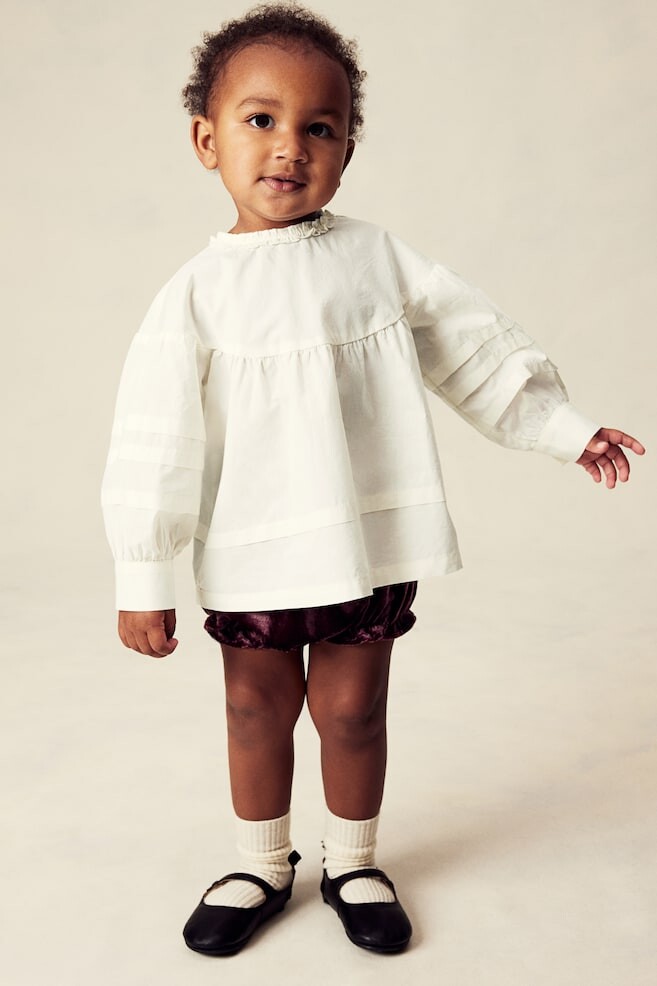 

Блузка из хлопкового поплина H&M, белый