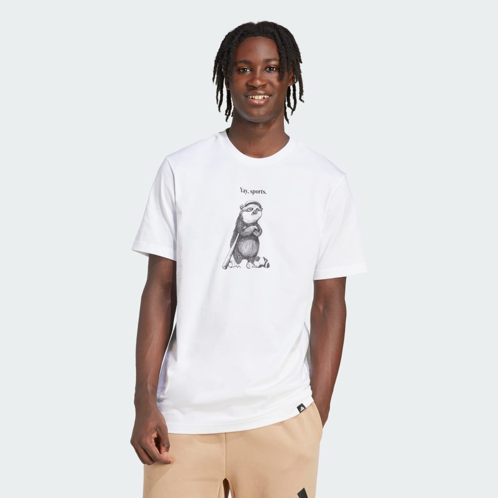 

Футболка Adidas Yay Sports Character Graphic Tee, белый