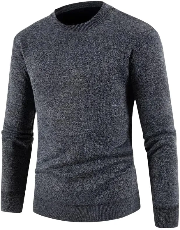 

Мужской свитер с круглым вырезом, Slim Fit, однотонный