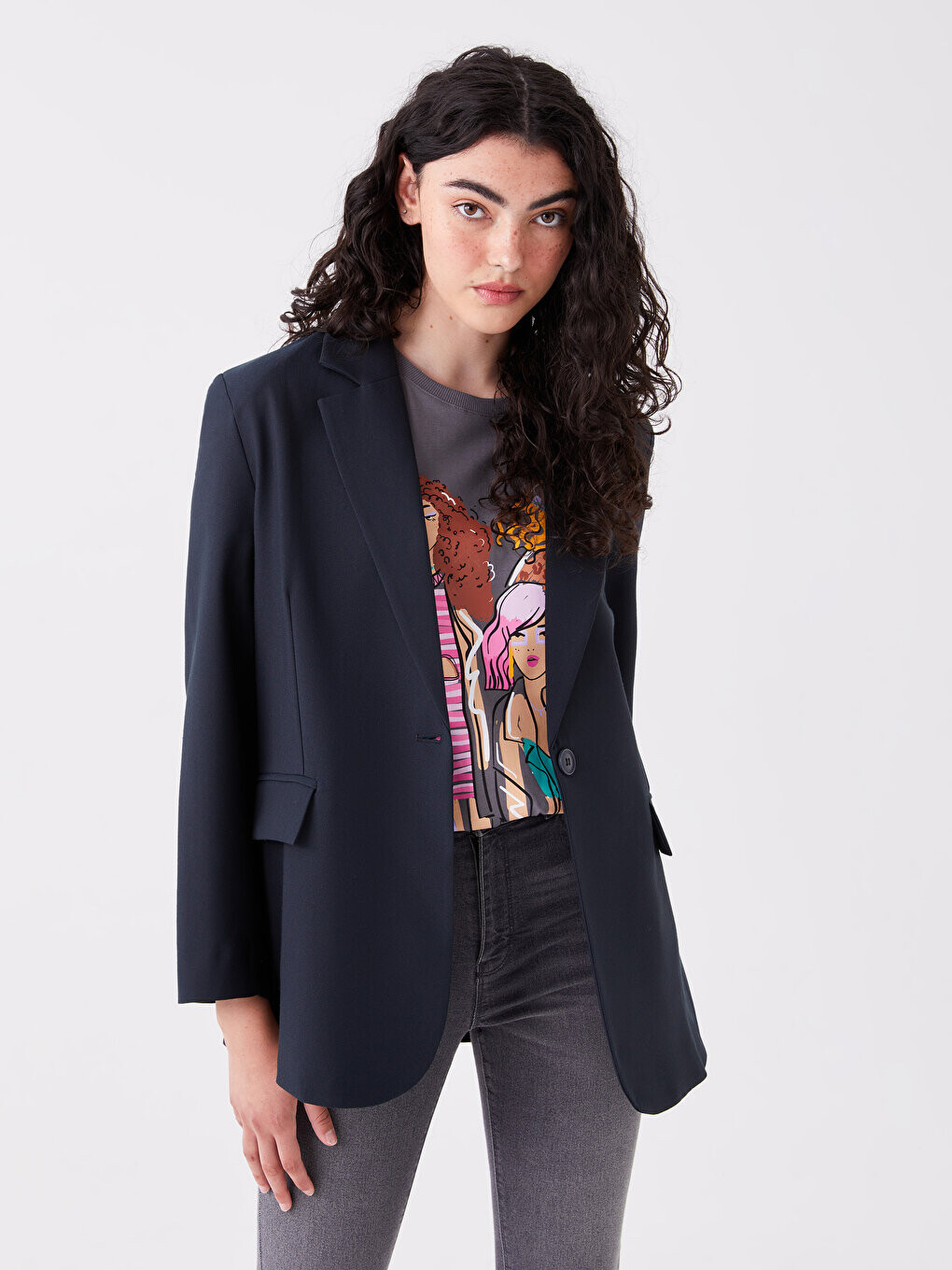 

Женский однотонный пиджак LCW Casual