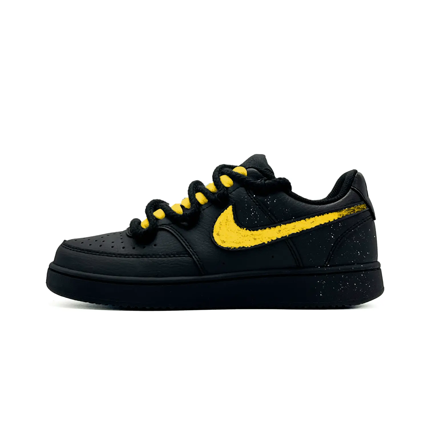 

Nike Court Vision Low Mystic Yellow Fission PU Synthetic Leather Cushioning, Wear Resistant Low top Skateboard Shoes