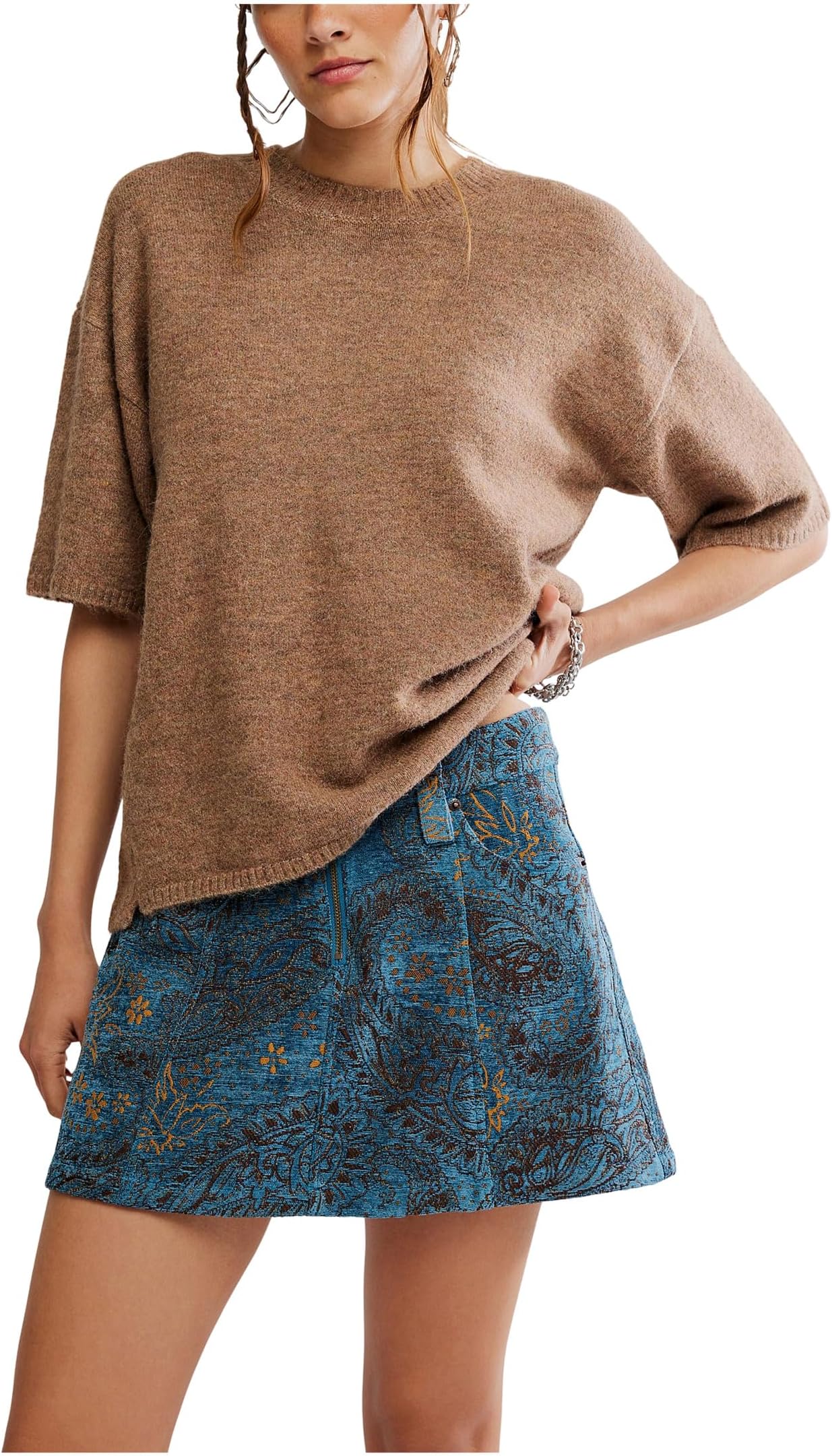 

Свитер Free People Margot Sweater Tee, цвет Brownie Melange