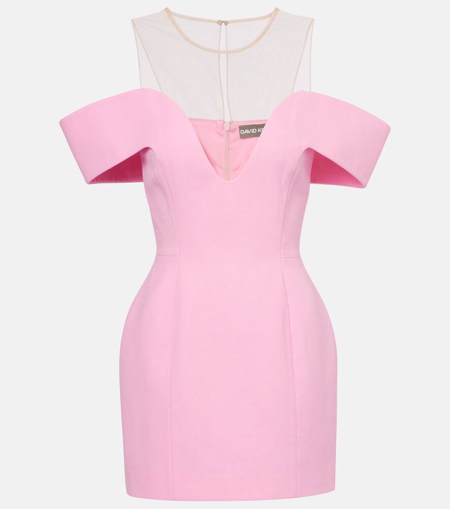 

Мини-платье из крепа из верджинской шерсти David Koma, Pink