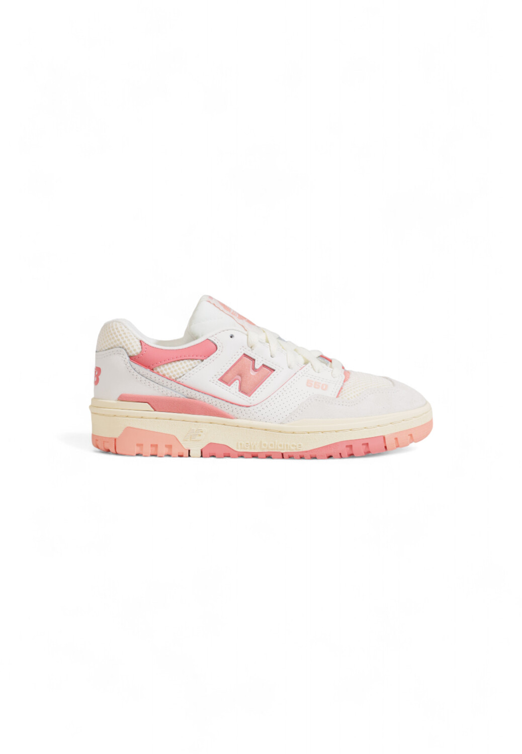 Кроссовки женские New Balance 550 комбинированные, бело-розовый