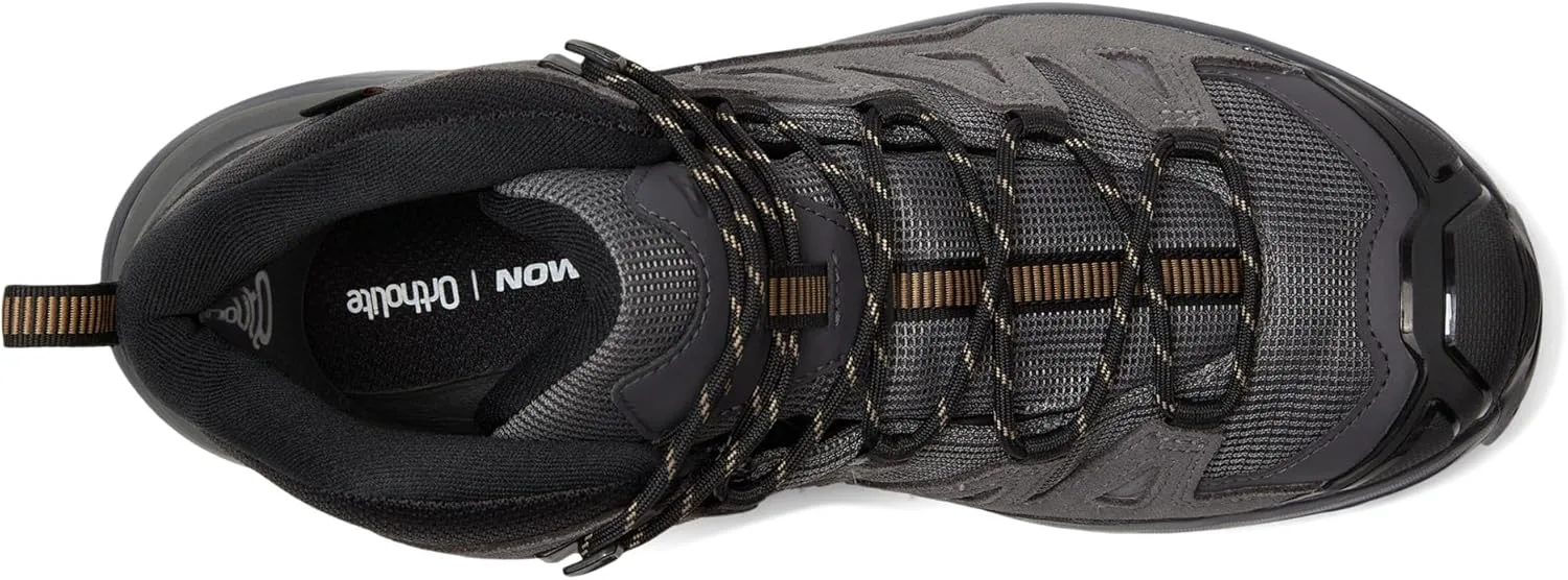 Мужские походные кроссовки Salomon X Ultra 360 Leather Mid Gore-Tex Waterproof, серый — фото 2