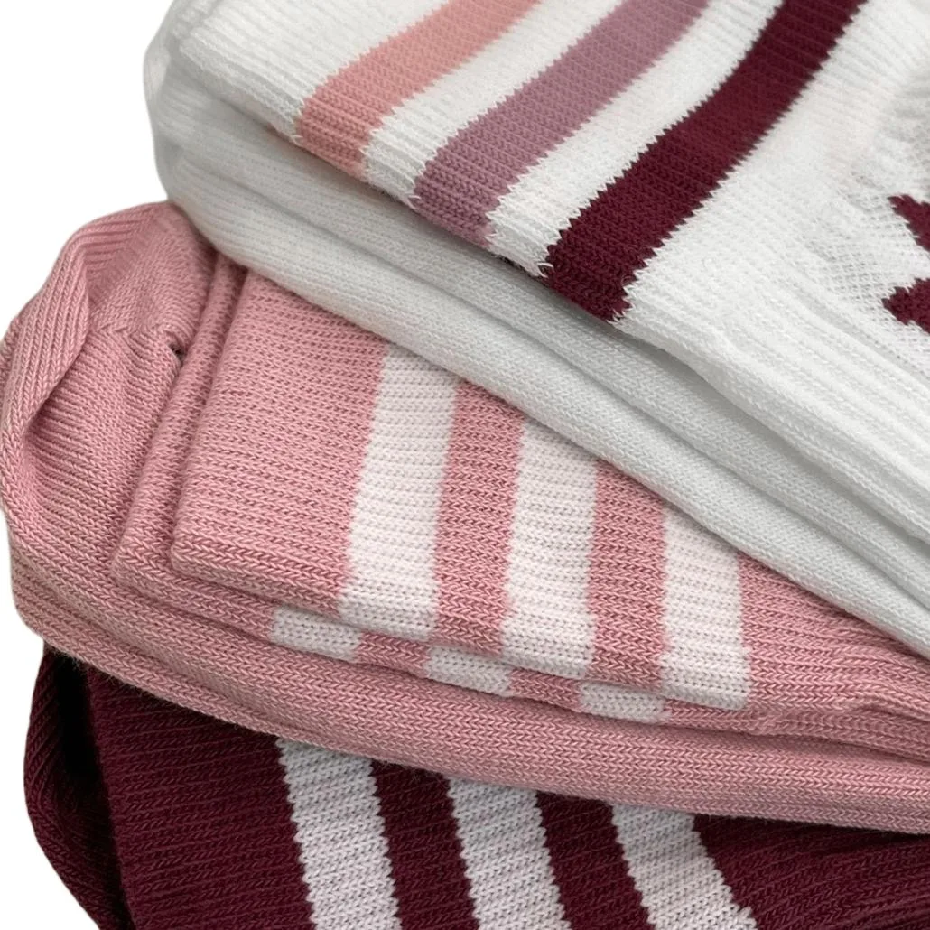 Носки унисекс, набор из 3 пар Adidas Originals, 3 Pack (White+Purple Pink+Dark Red) — фото 3