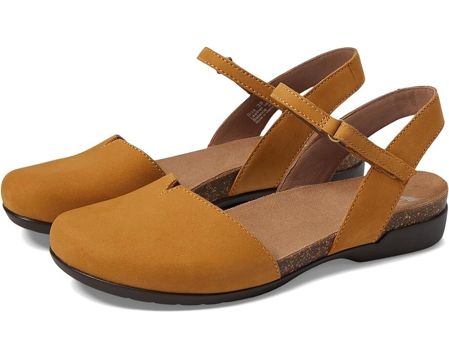 

Туфли на плоской подошве Dansko Rowan, цвет Mustard Milled Nubuck