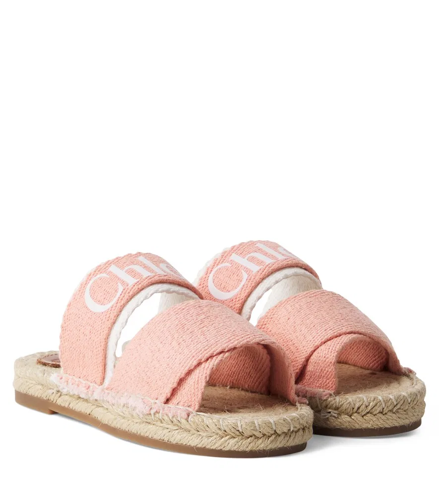 Эспадрильи с логотипом Chloé Kids, розовый