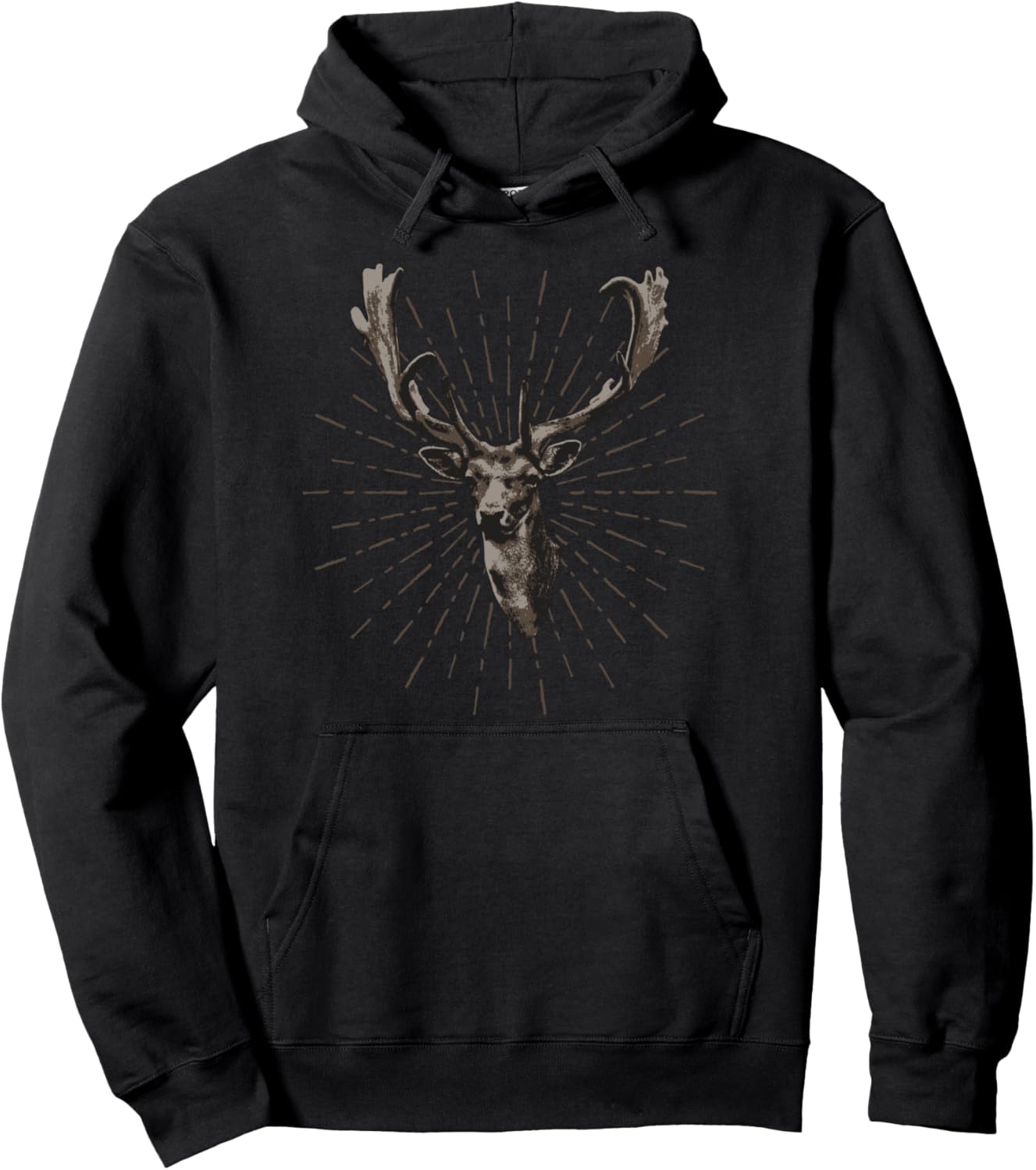 

Подарок для любителя оленей - Толстовка с изображением оленя Deer Funny, черный