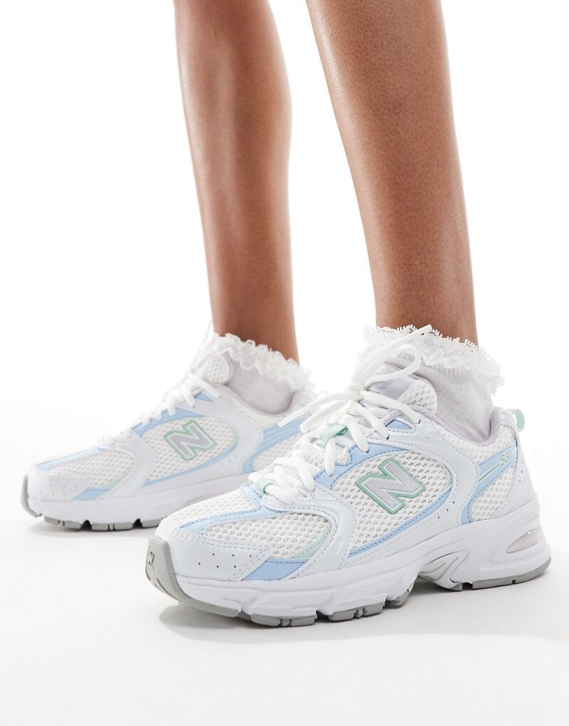

New Balance - 530 - Бело-голубые кроссовки, Синий, New Balance - 530 - Бело-голубые кроссовки