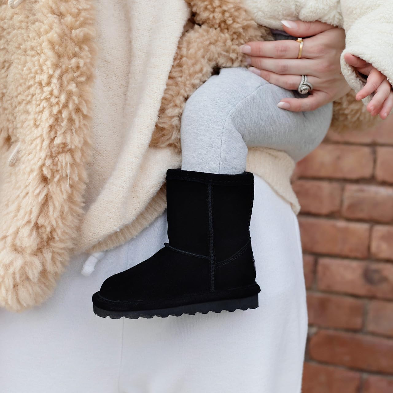 Сапоги для девочек BEARPAW Elle с молнией, для малышей, черный — фото 2