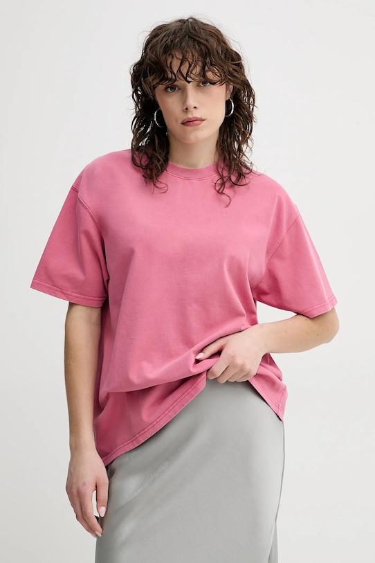 

Хлопковая футболка EIRA Samsoe Samsoe, розовый