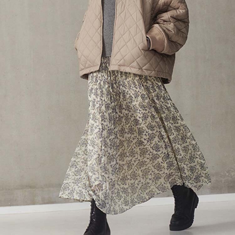 X Clare Waight Keller Co-branded Collection Повседневная длинная юбка женская молочно-белая Uniqlo — фото 3