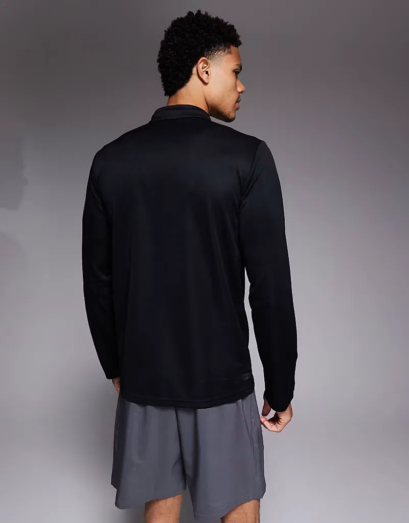 Футболка-джерси Adidas Performance Football Entrada 26 1/4 на молнии, черный — фото 3