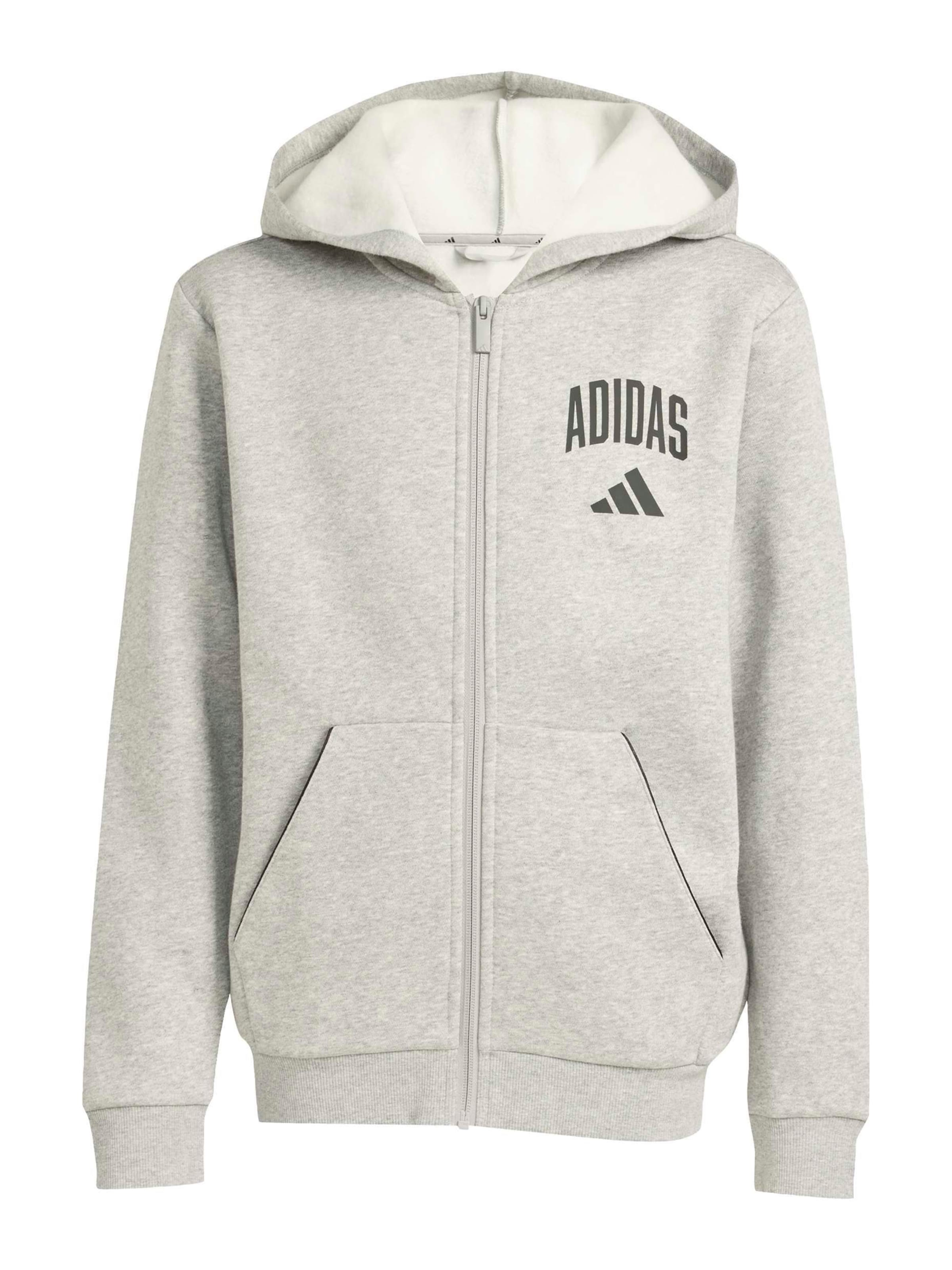 

Adidas Sportswear Спортивный худи на молнии 'CLGT' в крапчато-сером цвете