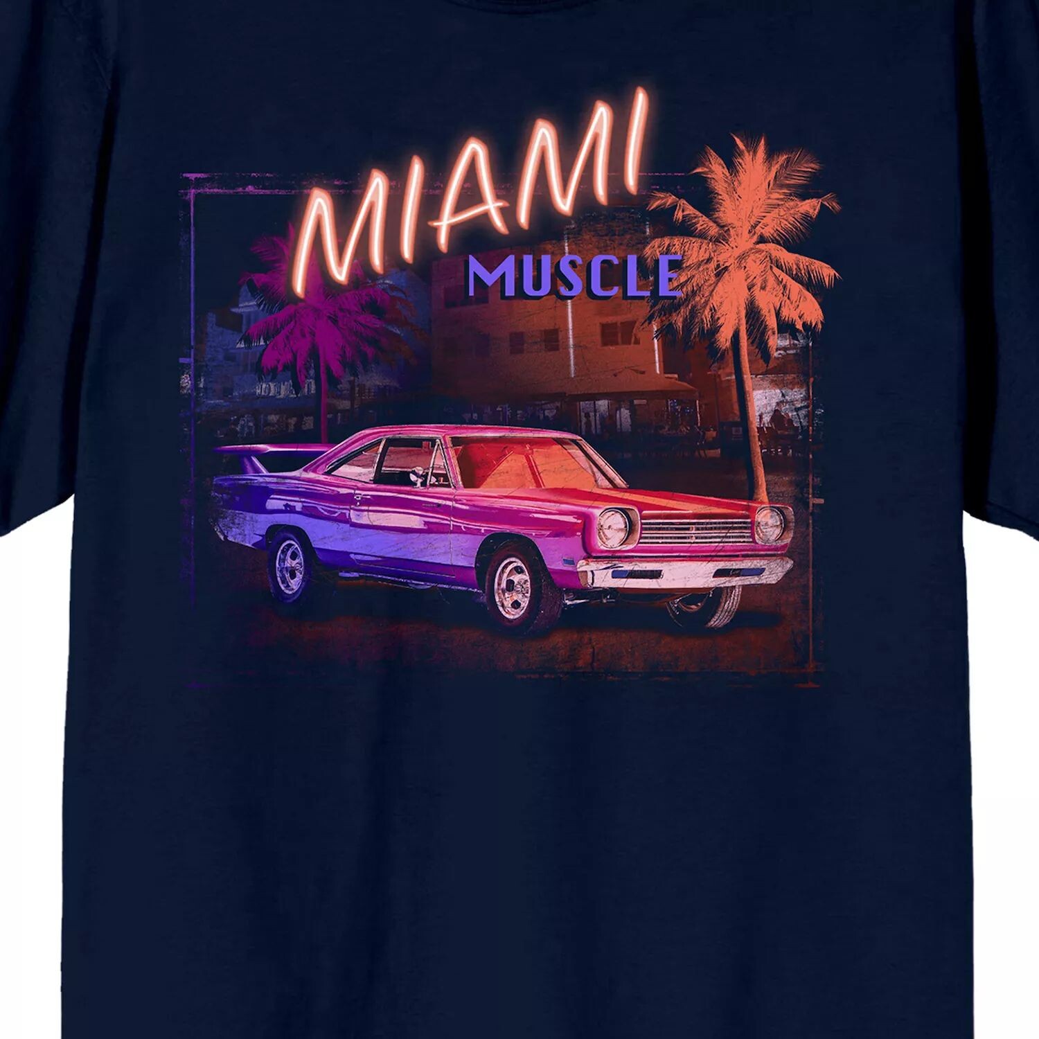 

Мужская футболка с рисунком Car Fanatic Miami Muscle Licensed Character