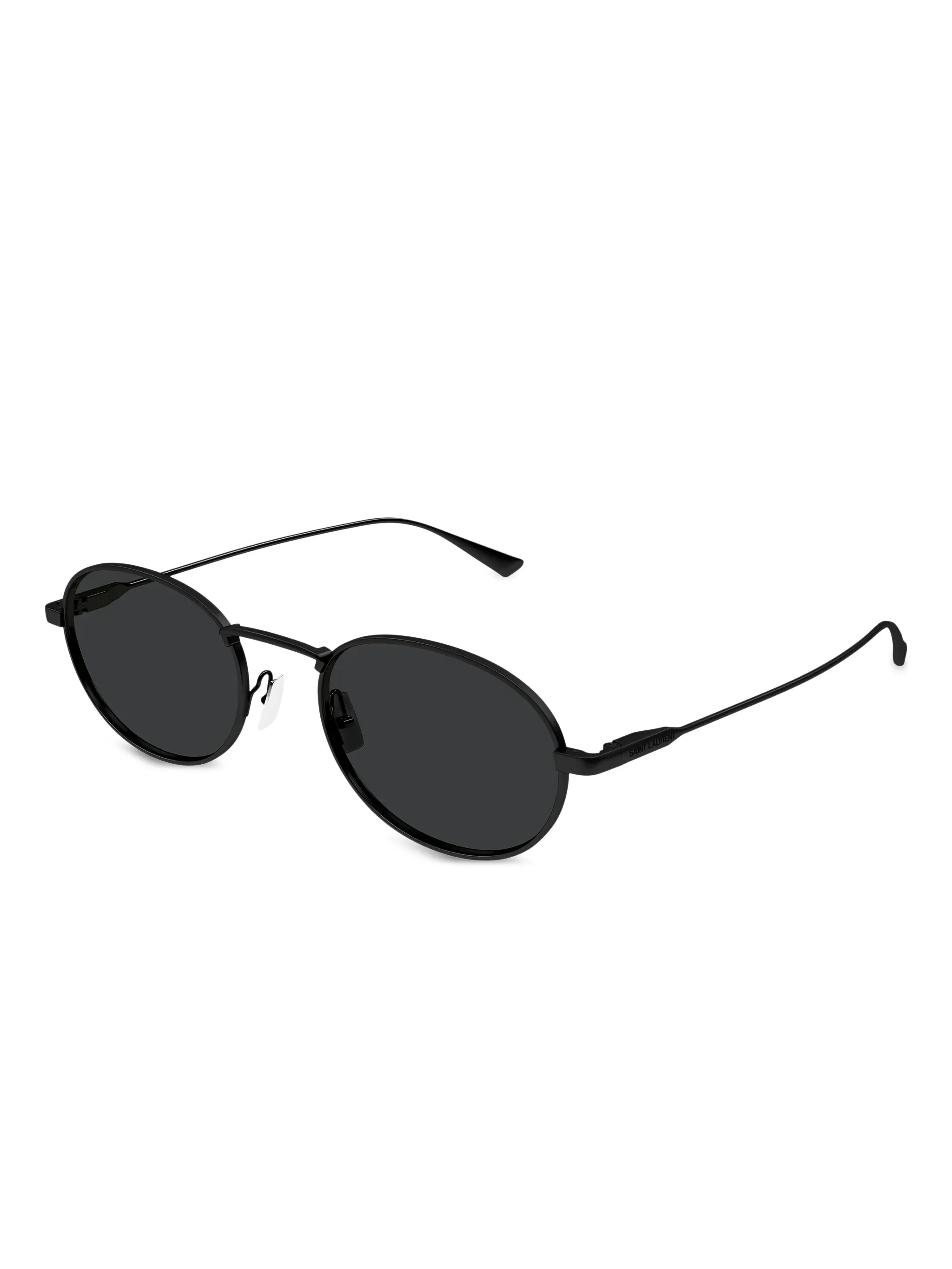 

Солнцезащитные очки в овальной оправе Saint Laurent Eyewear, черный