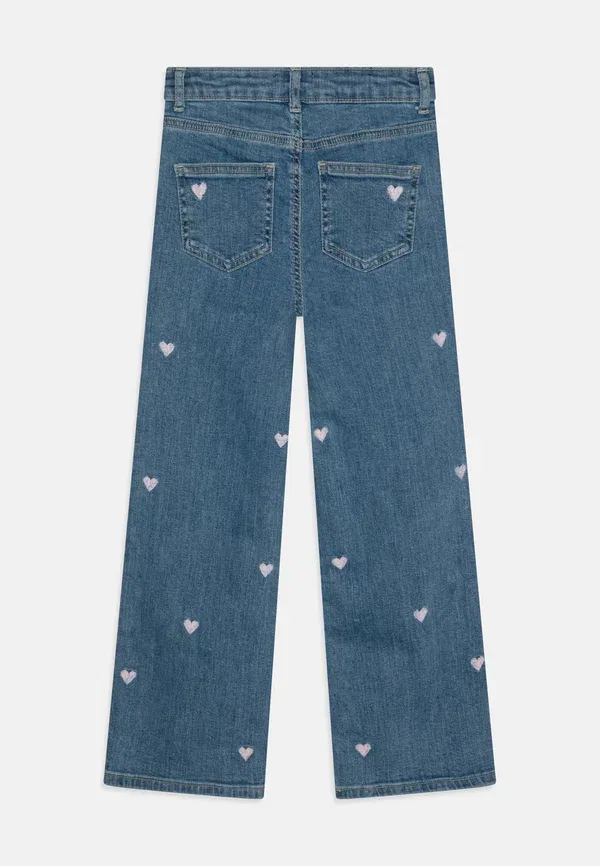 Джинсы клеш Only Girls, wide fit kogjuicy wide leg fit flared jeans, светло-голубой деним/розовый — фото 3