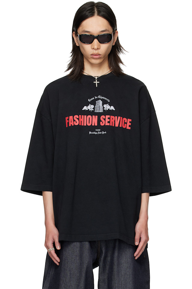 

Футболка Casa de Chavarria с изображением буйвола Willy Chavarria, черный