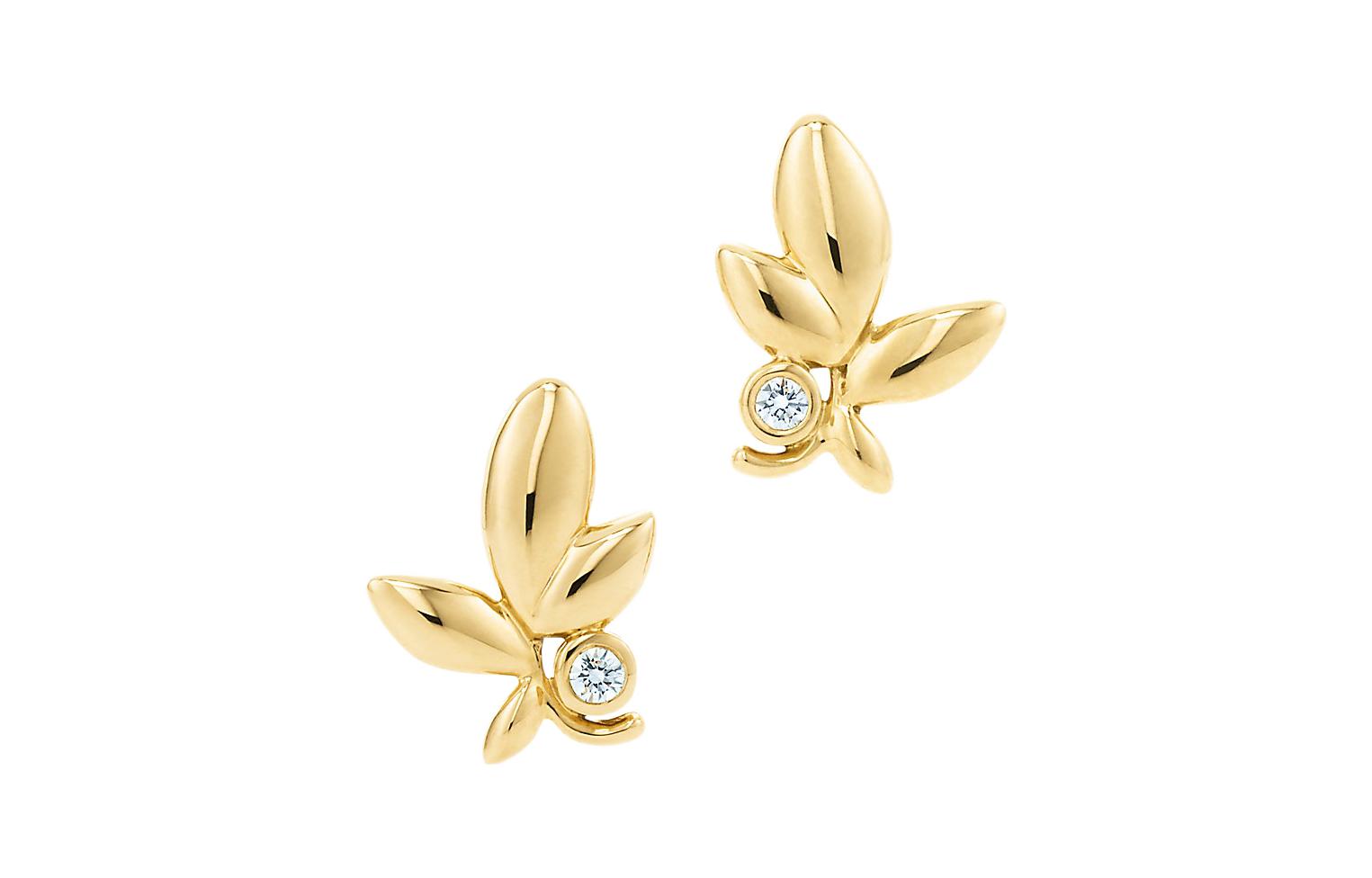 

Серьги-гвоздики Paloma Picasso из 18-каратного золота с бриллиантами TIFFANY & CO., золото