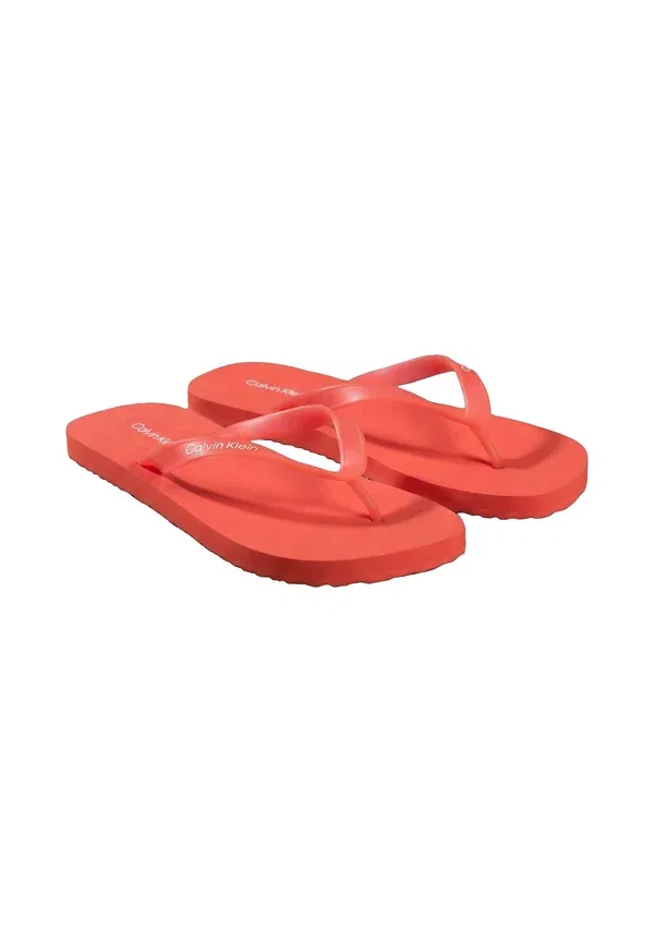 Шлепанцы Calvin Klein Rico logo flip flops pool shoes, оранжевый — фото 2