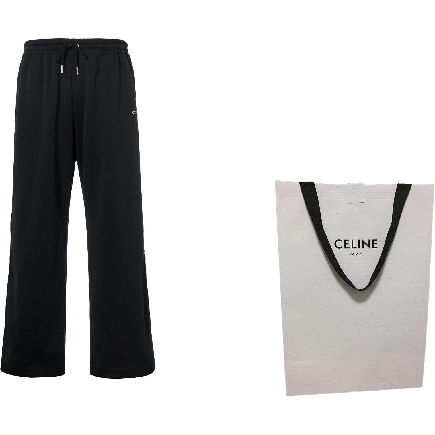 Вязаные спортивные брюки мужские черные CELINE — фото 3